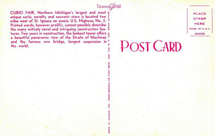 Curio Fair - Old Postcard (newer photo)